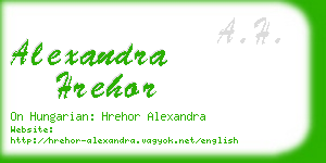 alexandra hrehor business card